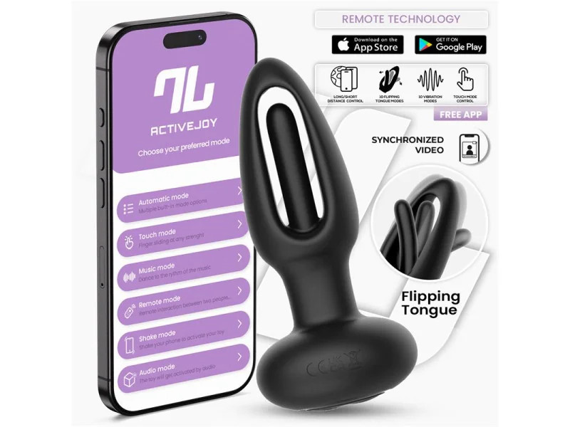 Zack Plug Anal con Flipping Tongue y Vibracion con App