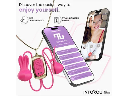 Tickly Pinzas para Pezones con Vibracion Control y Collar con APP