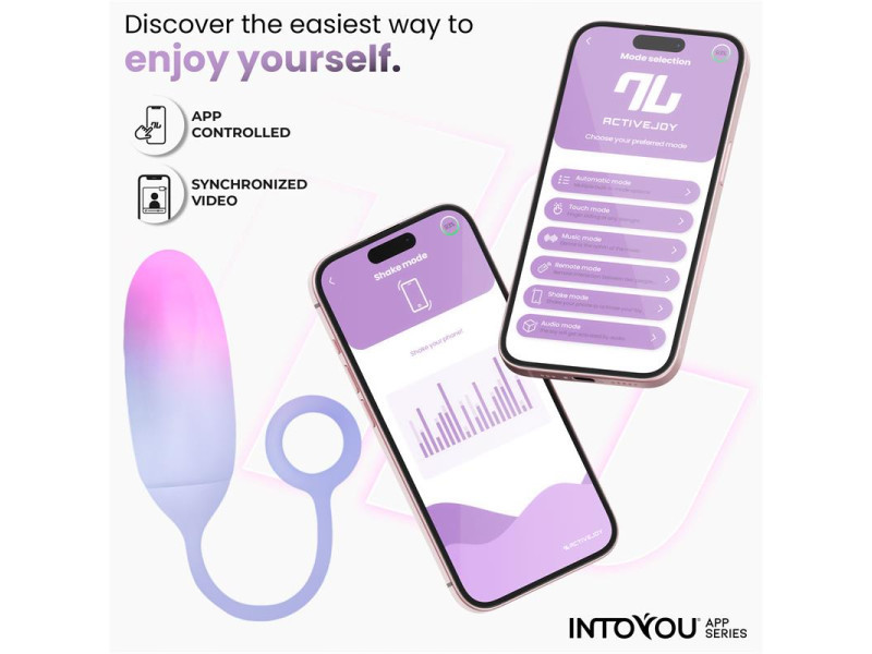 Huevo Silicona Doble Capa con APP Rosa Azul