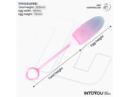 Huevo Silicona Doble Capa con APP Azul Rosa