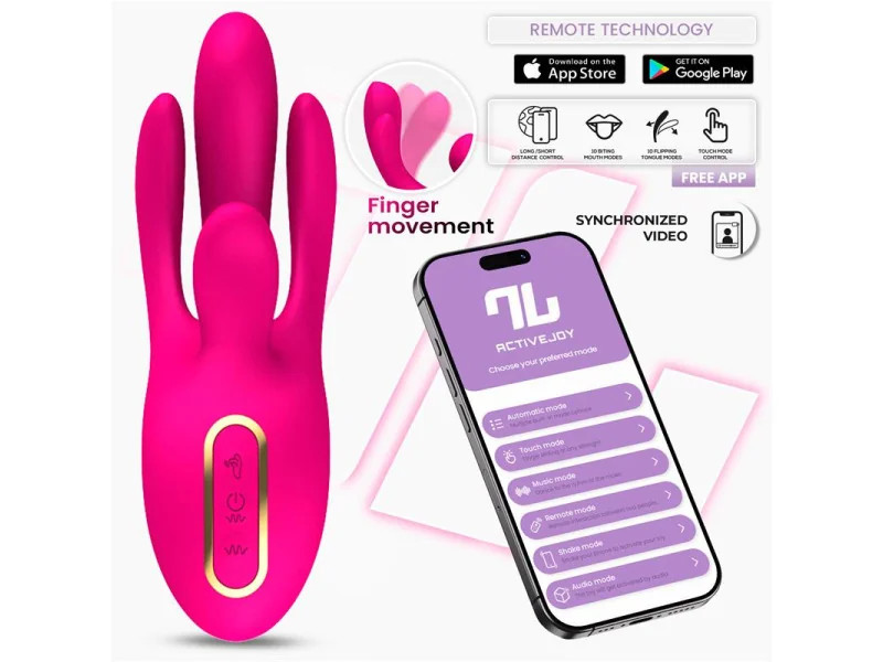Derek Vibrador con Movimiento Finger 3 Motores y APP