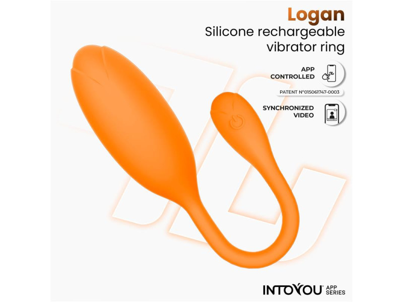 Logan Huevo Vibrador con APP Silicona Unibody Naranja