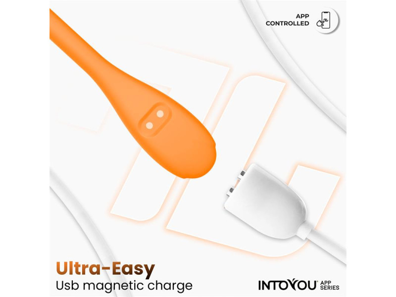 Logan Huevo Vibrador con APP Silicona Unibody Naranja