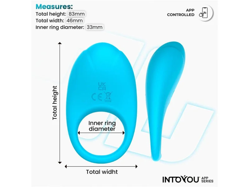 Ringo Anillo Vibrador con APP Unibody Azul