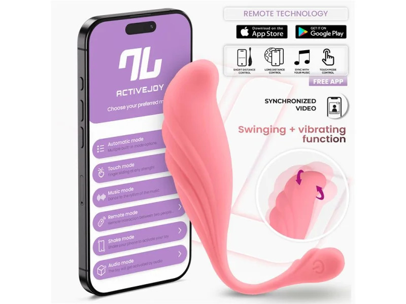 Huevo Vibrador con Movimiento Waving con APP USB