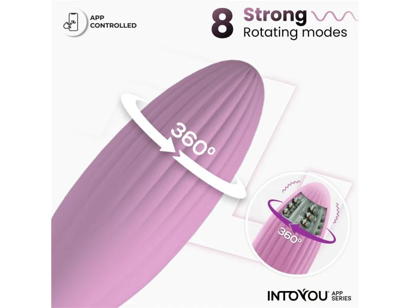 Huevo Vibrador con Bolas Internas con Rotacion y APP USB