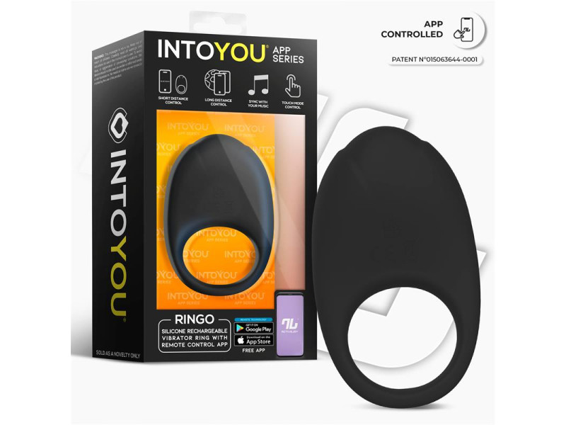 Ringo Anillo Vibrador con APP Unibody Negro