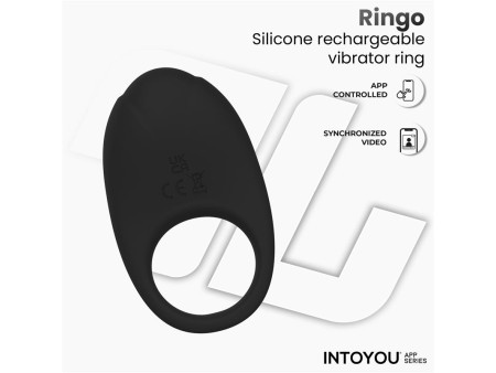 Ringo Anillo Vibrador con APP Unibody Negro