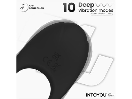 Ringo Anillo Vibrador con APP Unibody Negro