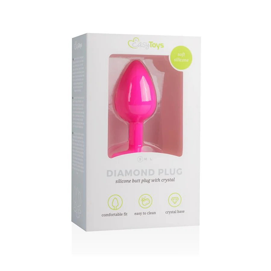 Plug Anal con Diamante Pequeno Rosa