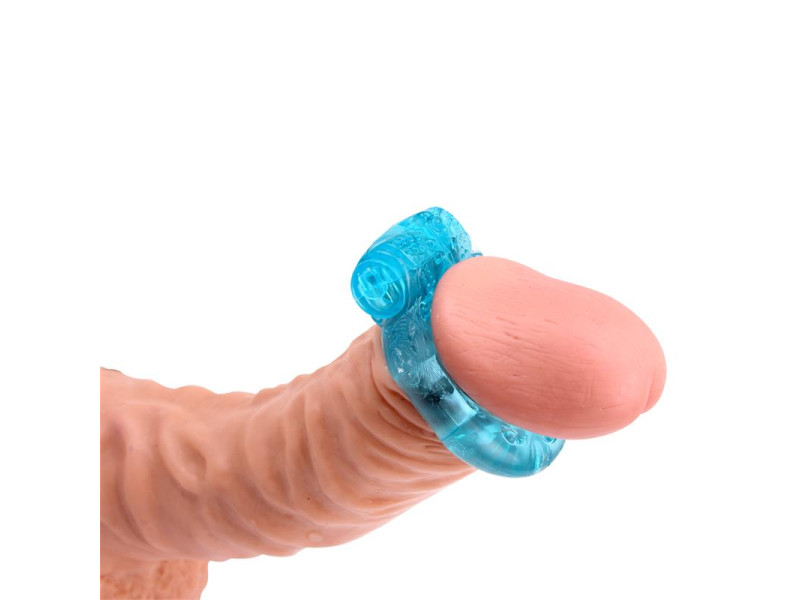 Anillo para el Pene y Vibracion 18 cm Azul