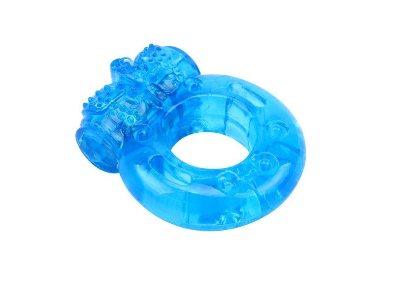 Anillo para el Pene y Vibracion 18 cm Azul