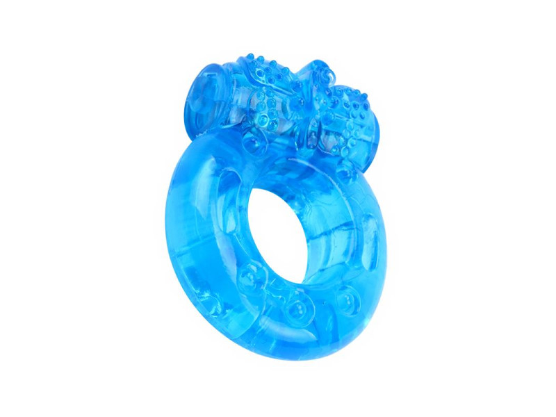 Anillo para el Pene y Vibracion 18 cm Azul