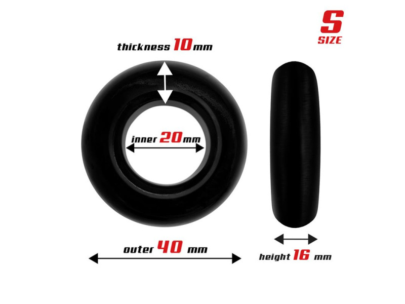 Set 3 Anillos para el Pene Flexibles Negros