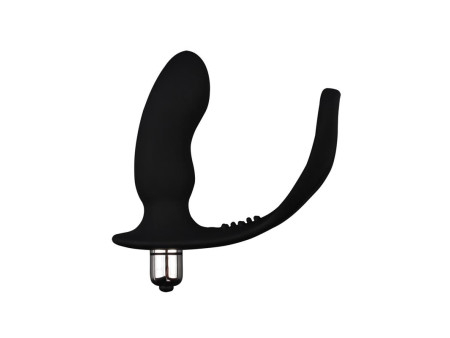 Anillo para el Pene con Plug Anal Negro Anillo para el Pene con Plug Anal Negro