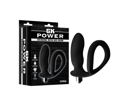 Anillo para el Pene con Plug Anal Negro Anillo para el Pene con Plug Anal Negro