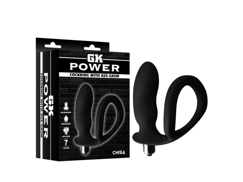 Anillo para el Pene con Plug Anal Negro