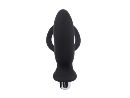 Anillo para el Pene con Plug Anal Negro Anillo para el Pene con Plug Anal Negro