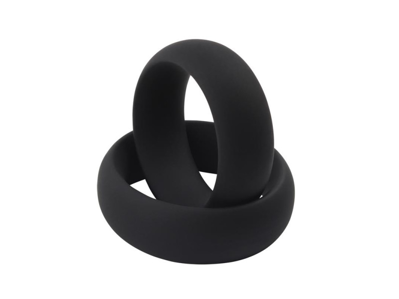 Anillo para el Pene Infinity Silicona M Negro