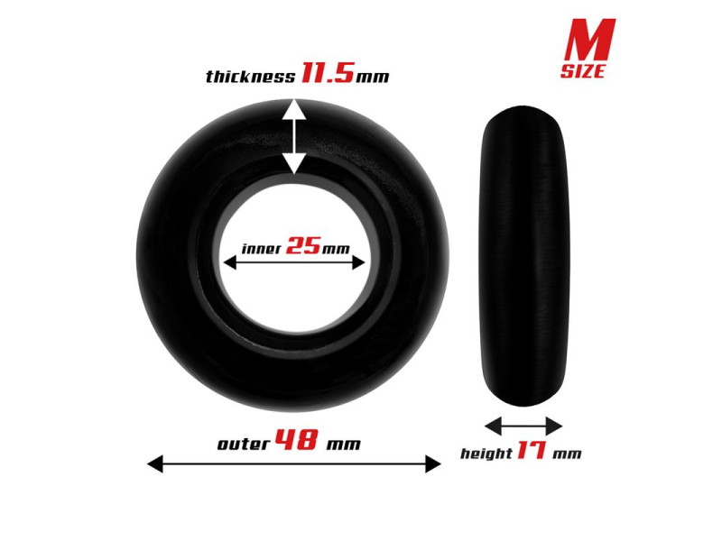 Set 3 Anillos para el Pene Flexibles Negros