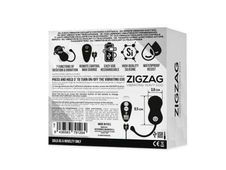 Zigzag Huevo Zigzageante y Vibrador con Control Remoto