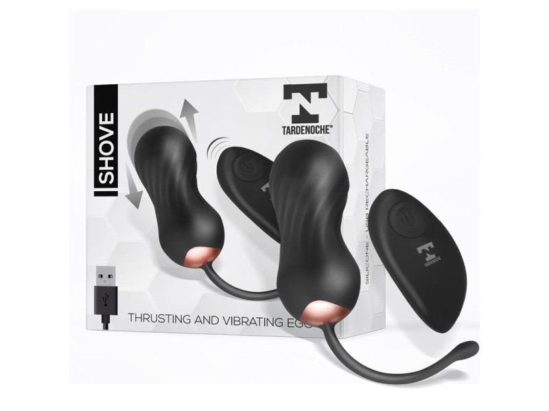 Shove Huevo con Movimiento Thrusting y Vibrador con Control Remoto