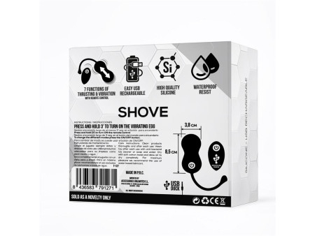 Shove Huevo con Movimiento Thrusting y Vibrador con Control Remoto