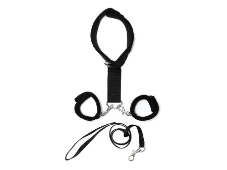 Collar y Esposas Desmontables Negro Ajustables Collar y Esposas Desmontables Negro Ajustables