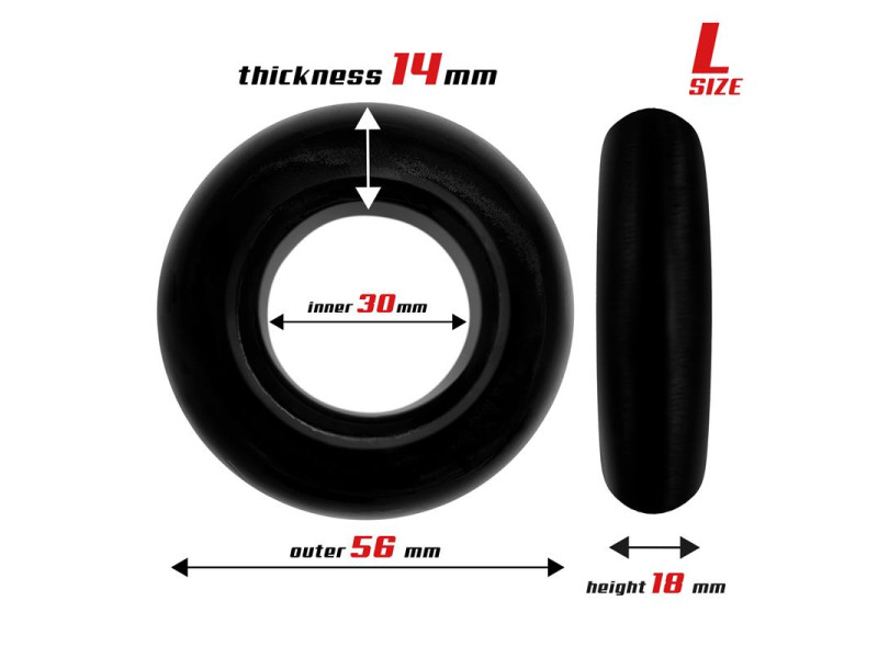 Set 3 Anillos para el Pene Flexibles Negros