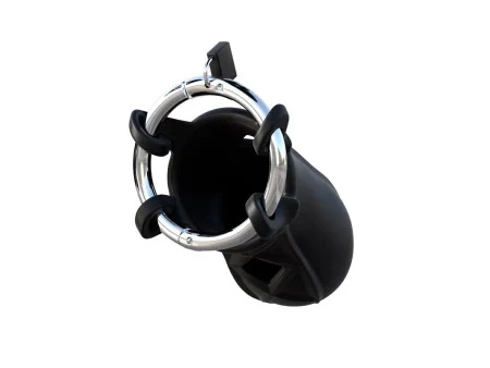 Fantasy C Ringz Jaula de Bloqueo extremo de Silicona Color Negro