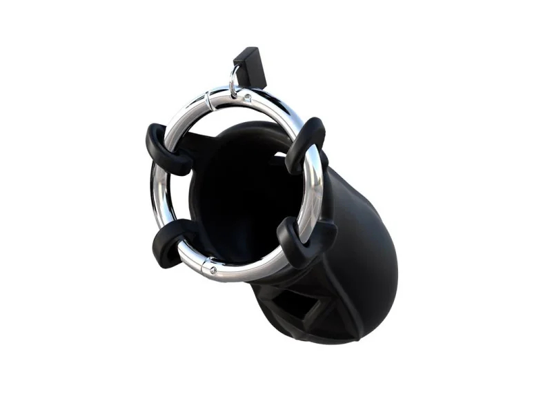 Fantasy C Ringz Jaula de Bloqueo extremo de Silicona Color Negro