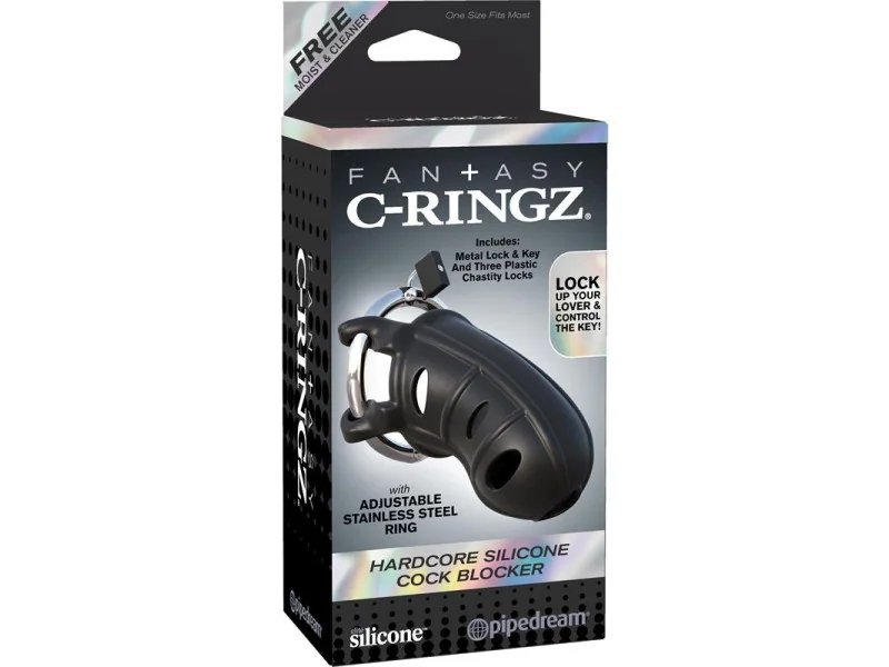 Fantasy C Ringz Jaula de Silicona Hardcore para el Pene Color Negro