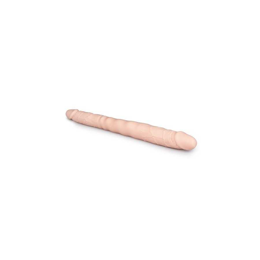 Dildo Doble Flexible Silicona Natural 40 cm