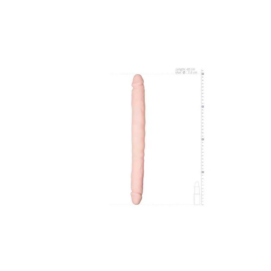 Dildo Doble Flexible Silicona Natural 40 cm