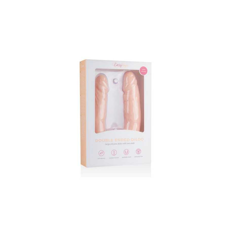 Dildo Doble Flexible Silicona Natural 40 cm