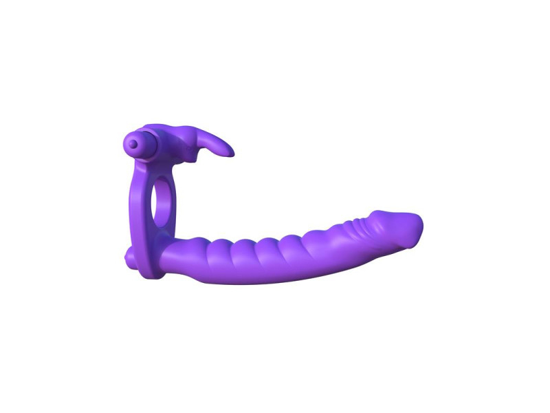 Fantasy C Ringz Anillo de Silicona de Doble Penetracion Rabbit Purpura