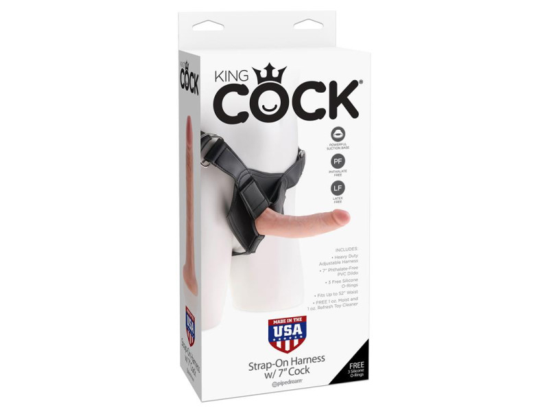 Arnes Ajustable con Dildo 7 Color Natural