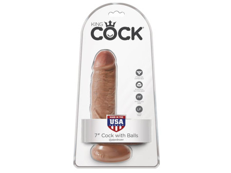 King Cock Pene con Testiculos de 7 Bronceado