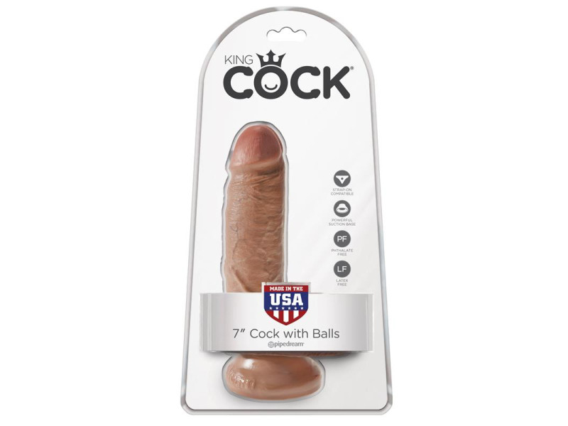 King Cock Pene con Testiculos de 7 Bronceado