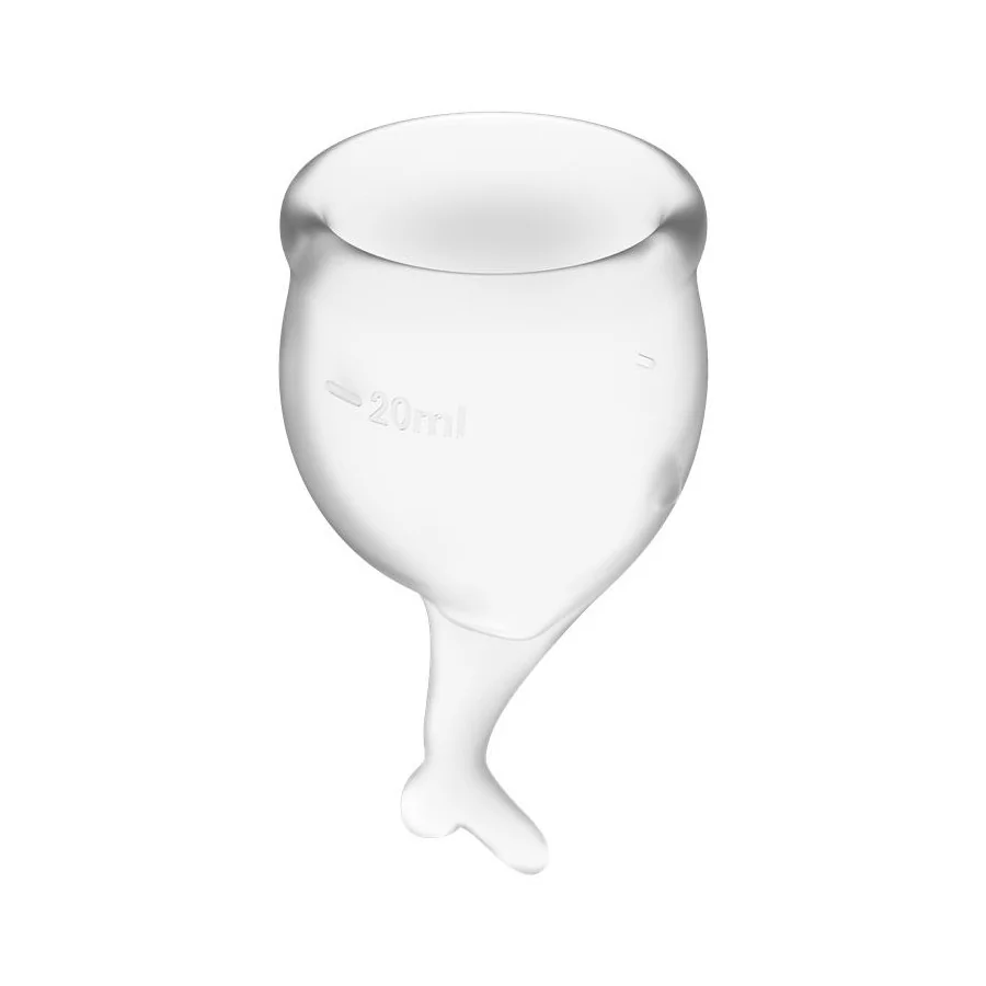 Copas Menstruales Feel Secure Transparent Pack de 2