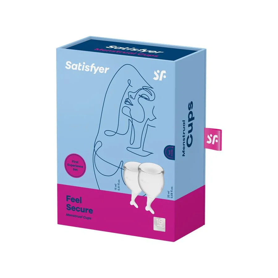 Copas Menstruales Feel Secure Transparent Pack de 2