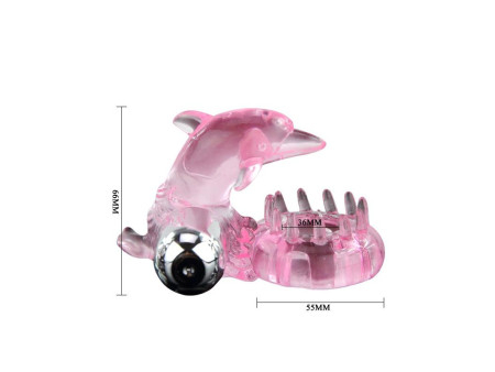 Anillo Vibrador Love Dolphig Ring Rosa