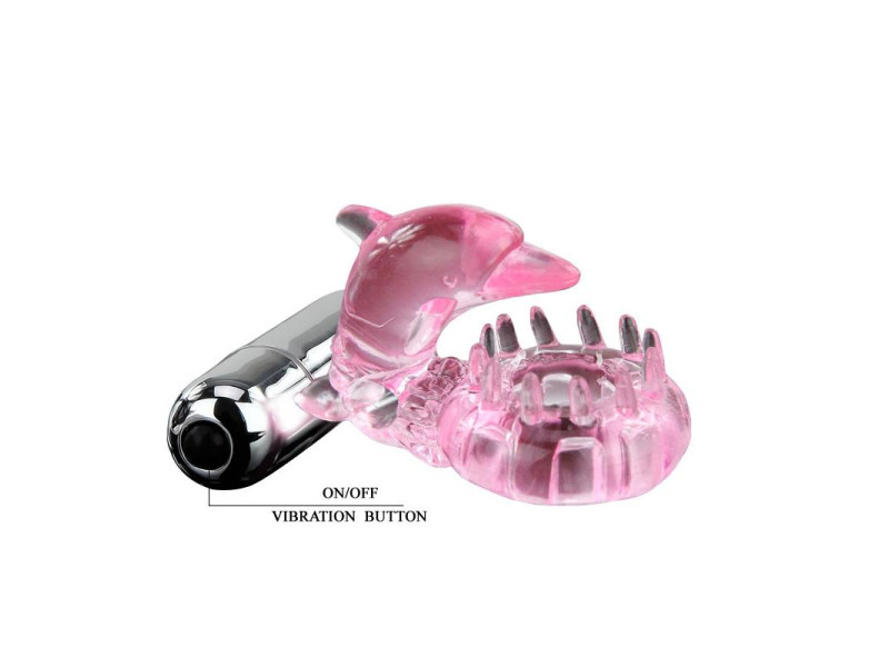 Anillo Vibrador Love Dolphig Ring Rosa