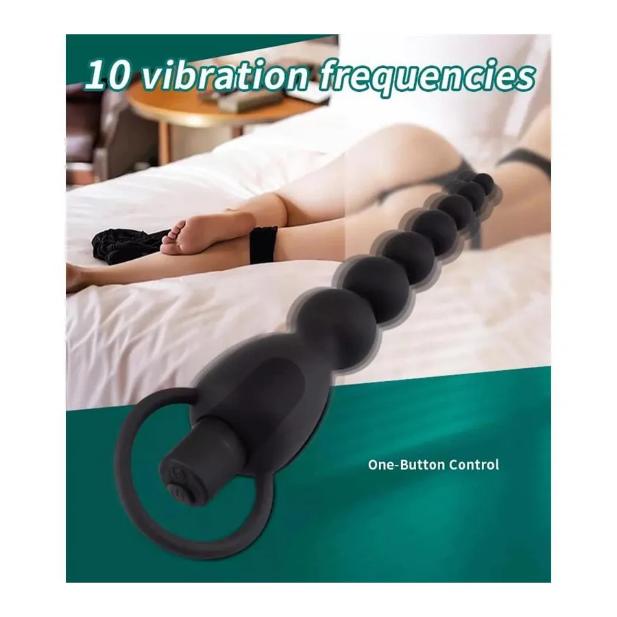 Marbe Cadena Anal con Vibracion USB Silicona