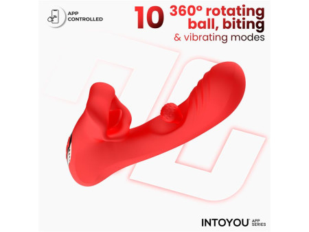 Franky Vibrador con Biting y Bola Rotativa con APP