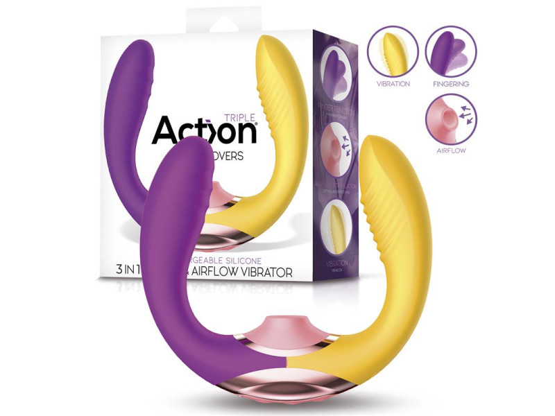 Two Lovers 3 in 1 Vibrador con Finger y Succion