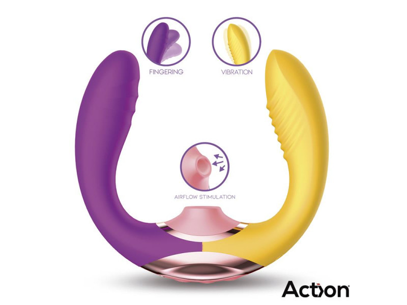 Two Lovers 3 in 1 Vibrador con Finger y Succion
