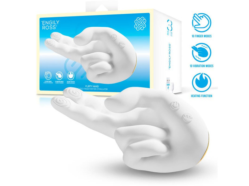 Flirty Hand Estimulador Finger con Efecto Calor