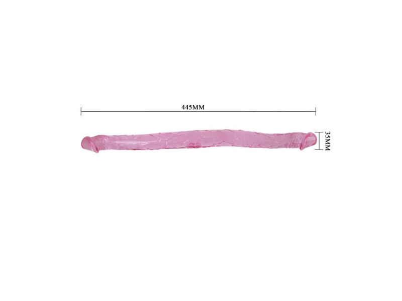 Dildo Doble Color Rosa 44 cm