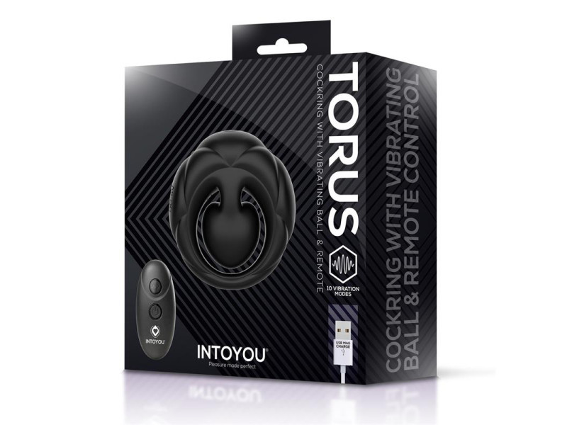 Torus Anillo Vibrador con Bola Clitoriana con Control Remoto USB